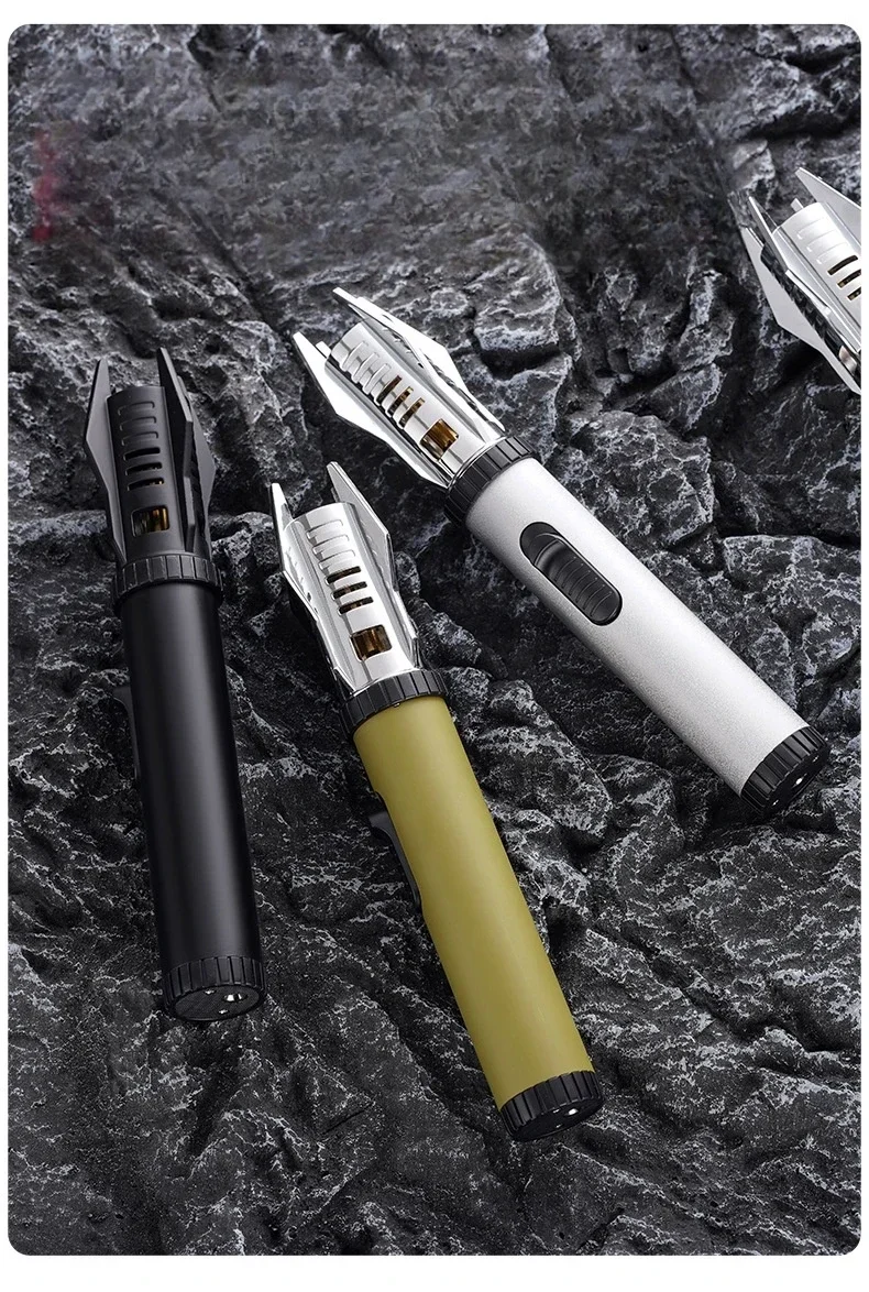Planet Lightsaber Butane Gas Lighter 360&deg; Use Metal Outdoor Windproof Turbine Torch Jet Lighter Gun BBQ Welding Cigar Tool