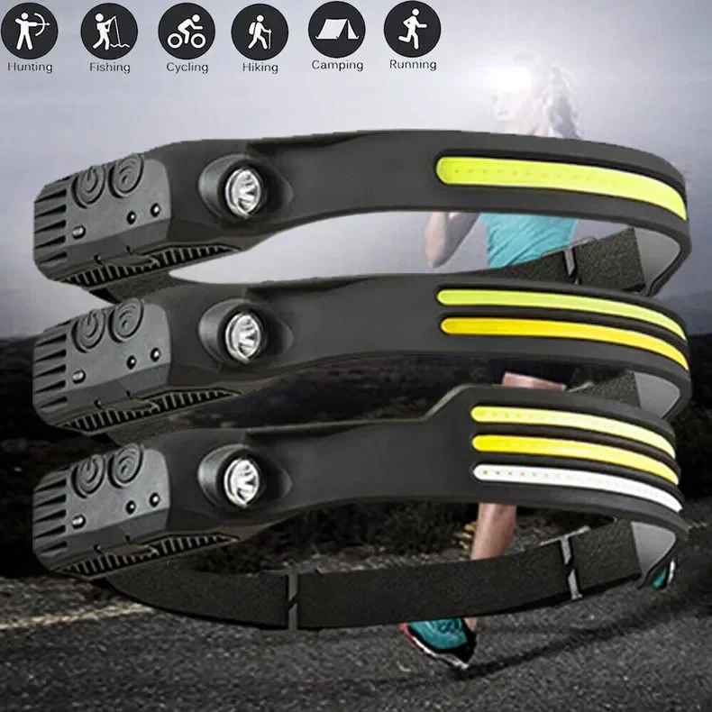 Rechargeable headlamp with 5 lighting modes