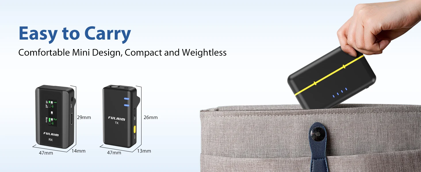 Lavalier Microphone System, with 18H Battery Life Charging Case for DSLR Cameras/iPhone/Android/Live