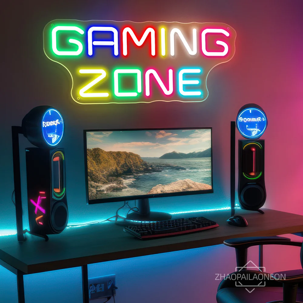 LED neon decoration for game room