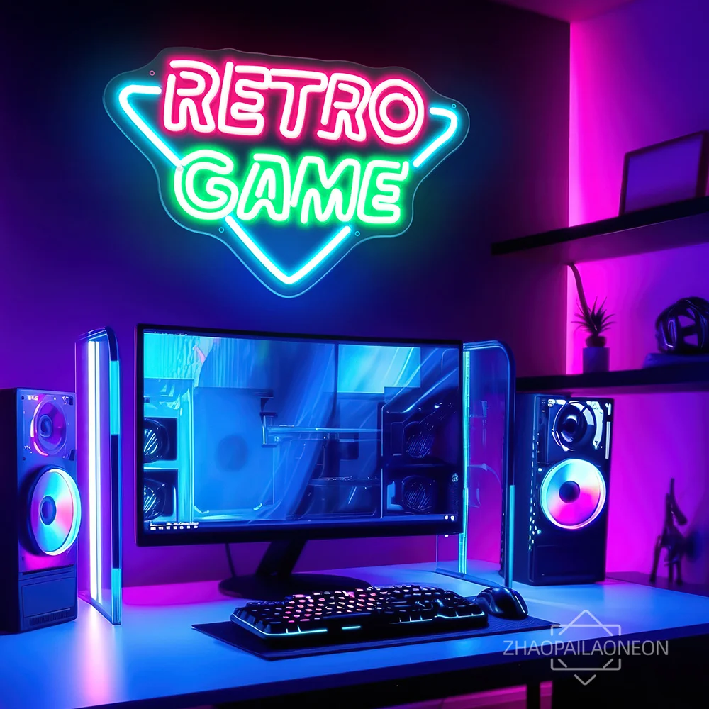 LED neon decoration for game room