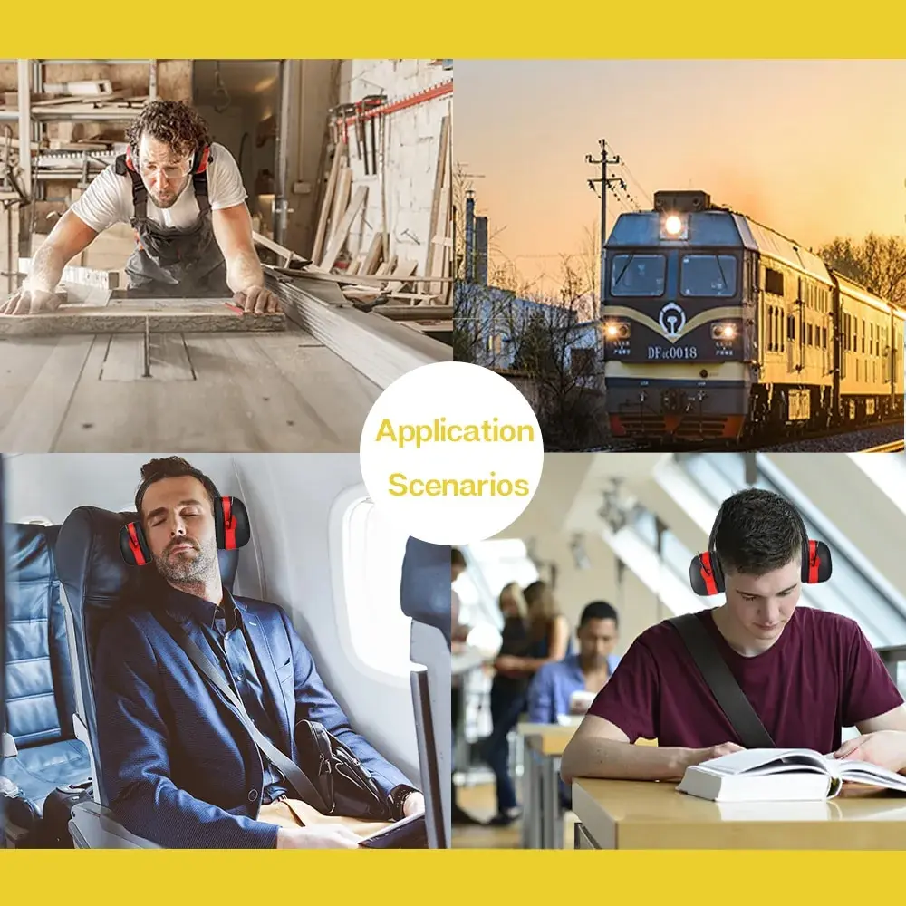 Adjustable Ear Defenders 34db Earmuffs Hearing Protection Ear Defenders Noise Reduction For Work Study Shooting Woodwork Sport