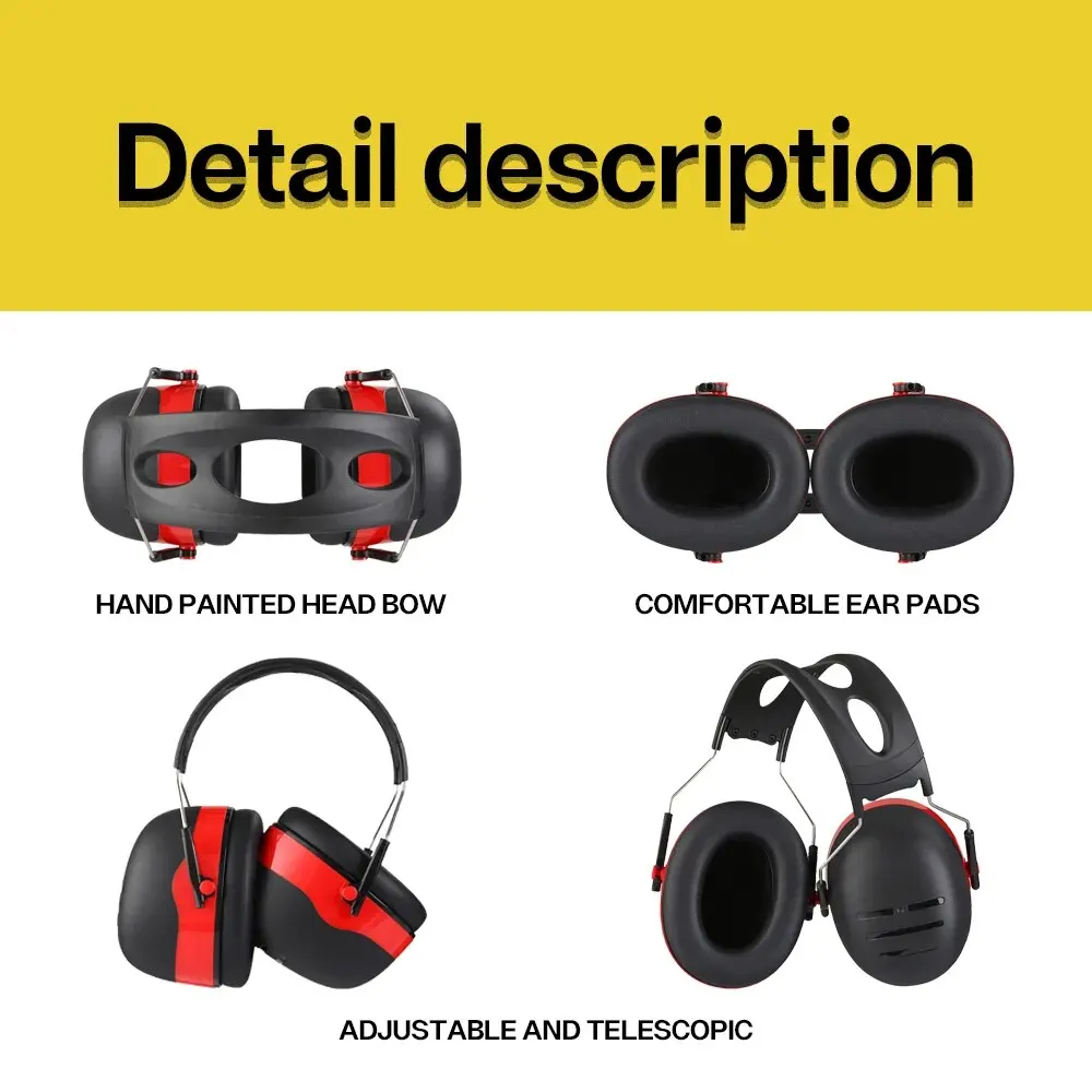 Adjustable Ear Defenders 34db Earmuffs Hearing Protection Ear Defenders Noise Reduction For Work Study Shooting Woodwork Sport
