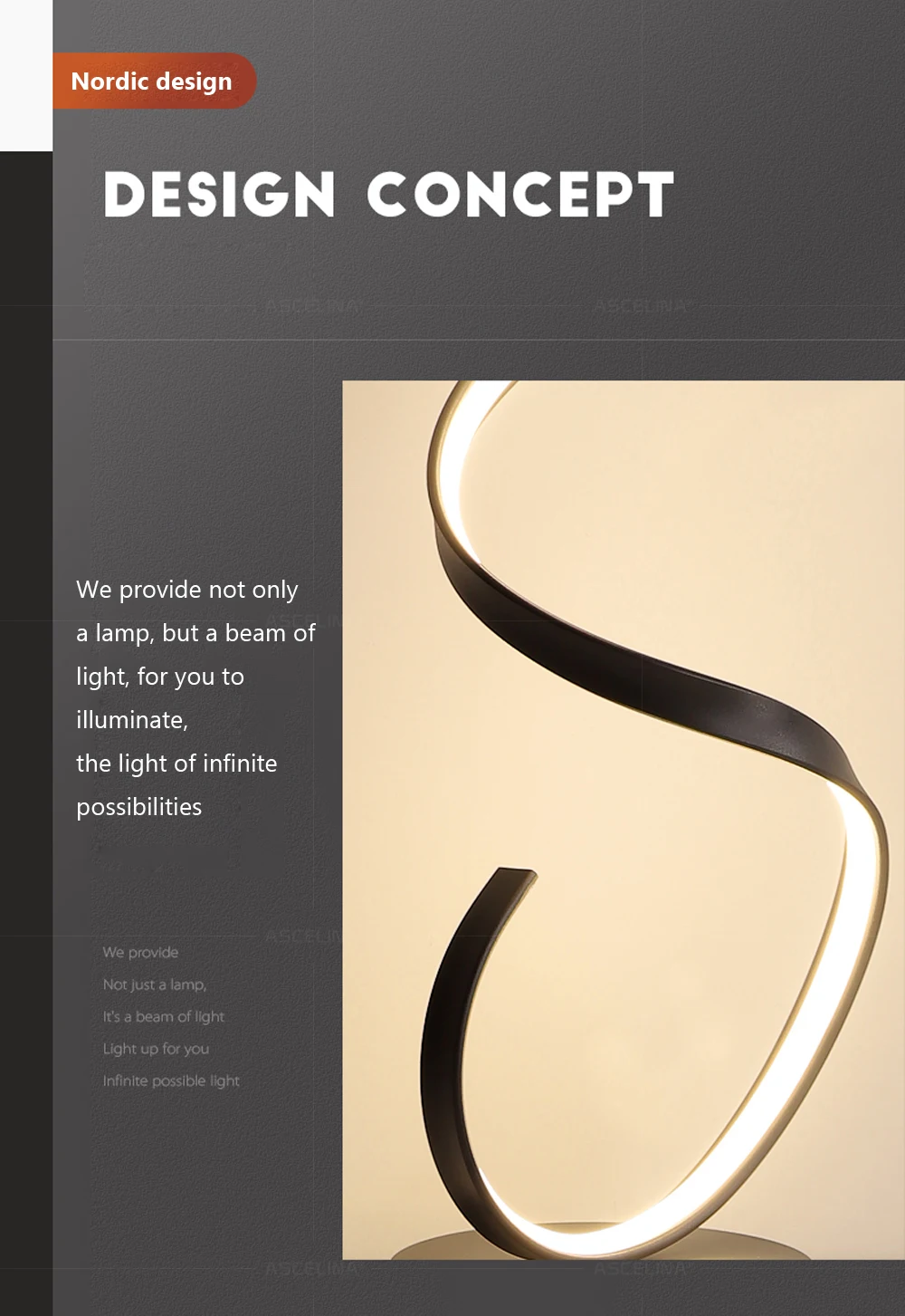 Modern LED Design Stand Light Decoration