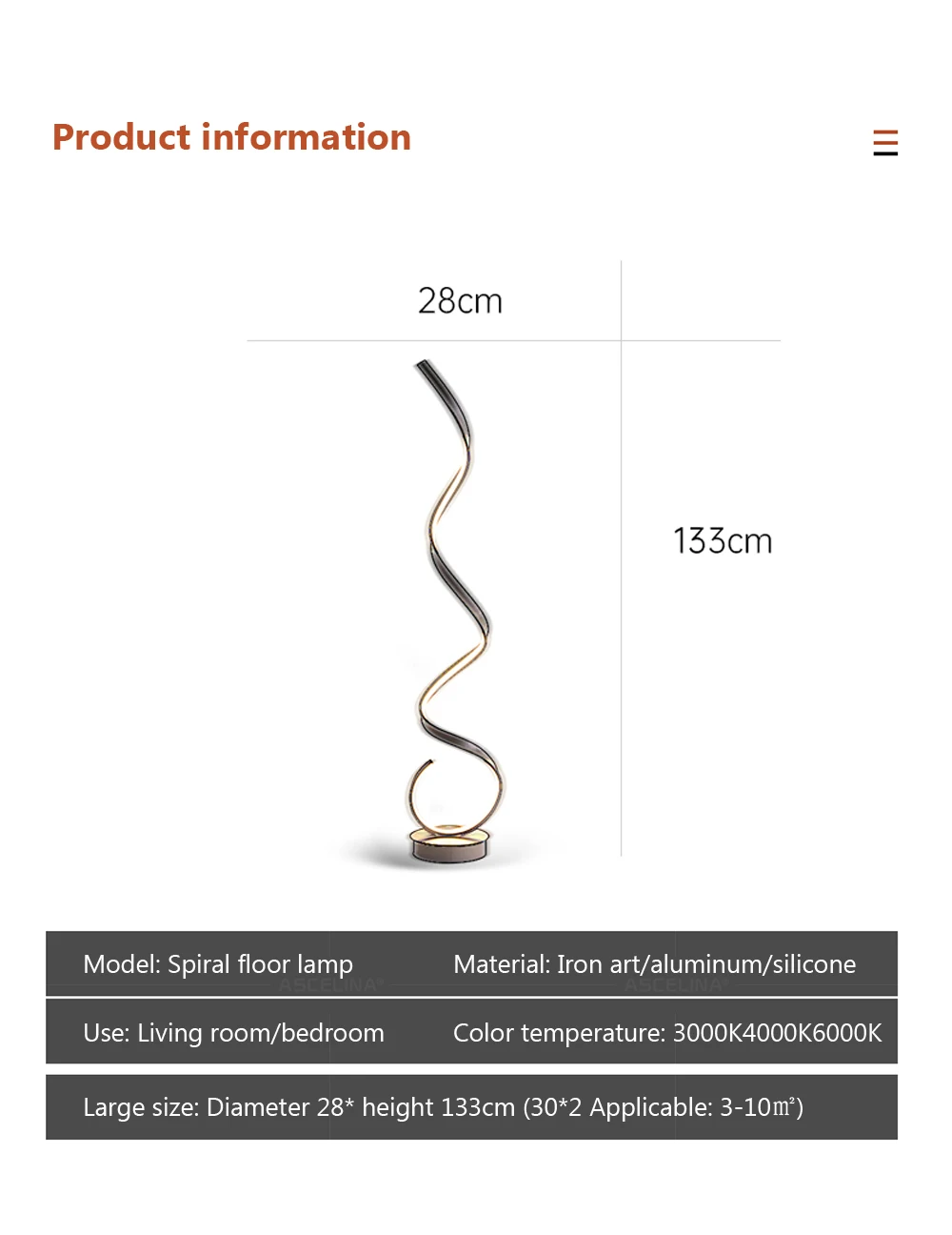 Modern LED Design Stand Light Decoration