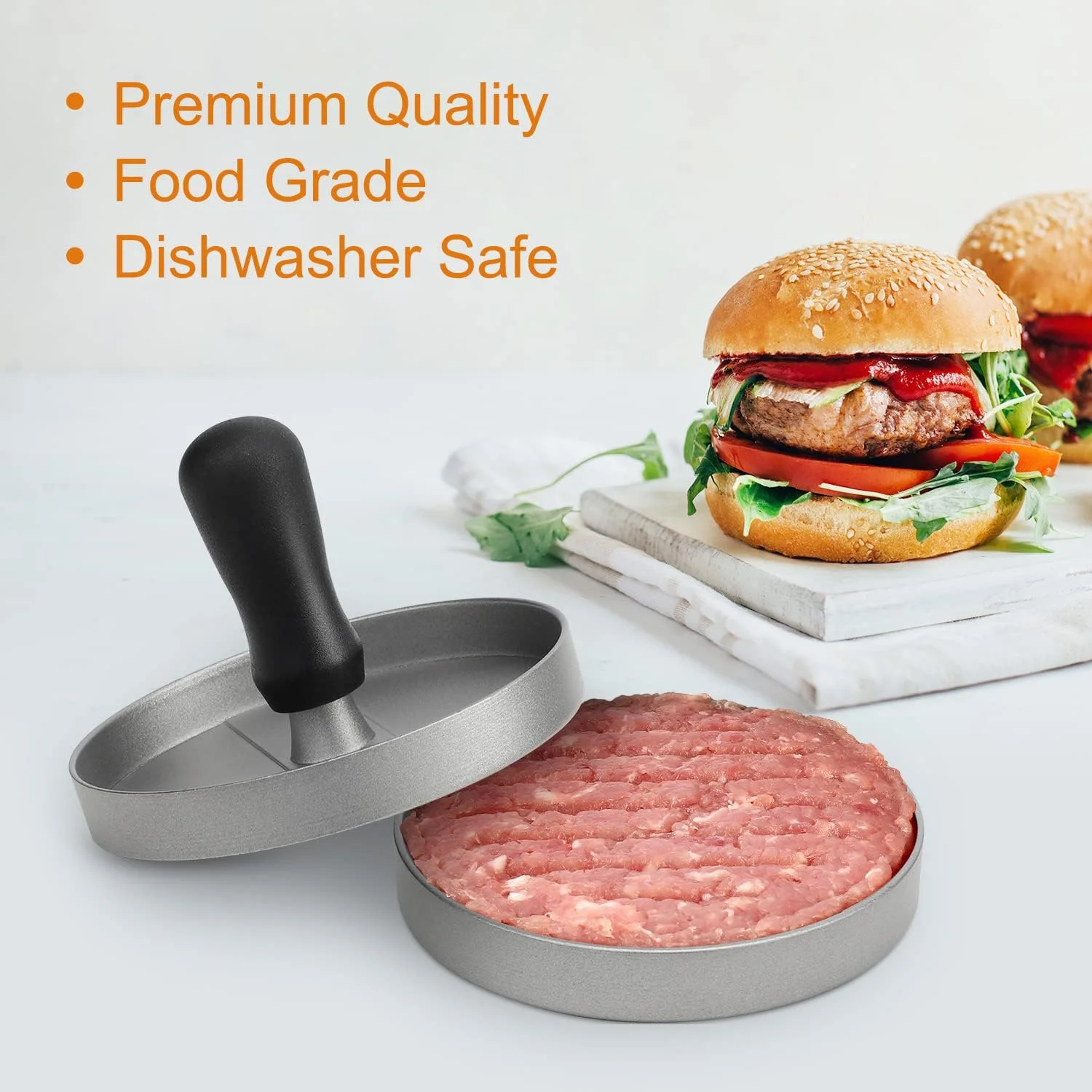 Non-stick burger press