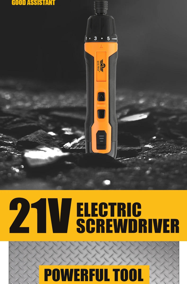 LYUWO Mini Wireless Electric Screwdriver, Rechargeable 1300mah Power Drill Bit, Multifunctional Disassembly Torque Repair Tool