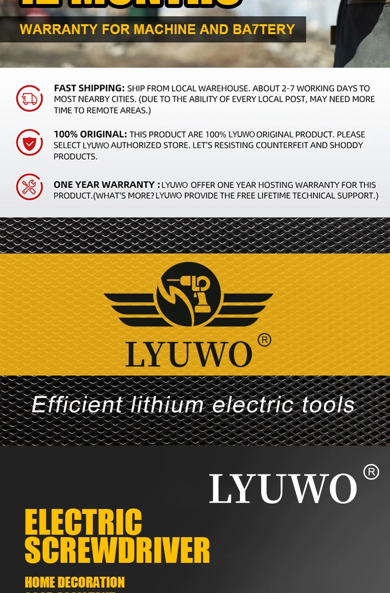 LYUWO Mini Wireless Electric Screwdriver, Rechargeable 1300mah Power Drill Bit, Multifunctional Disassembly Torque Repair Tool